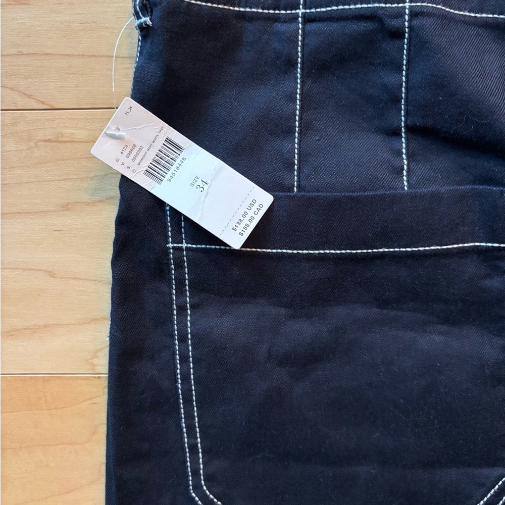 Anthropologie x Maeve The Colette Contrast-Stitch Linen Crop Wide-Leg Pants - Picture 9 of 10